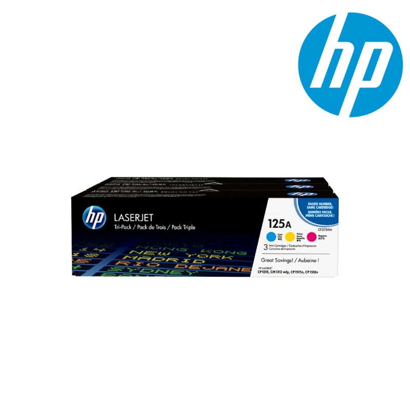 HP 125A 3-pack Cyan Yellow Magenta