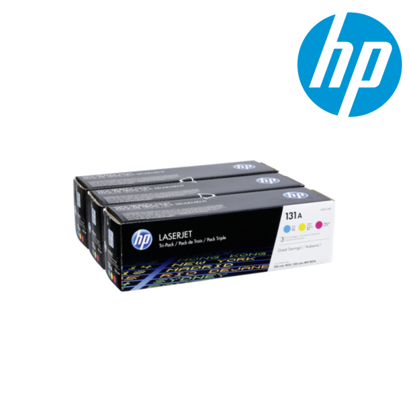 HP 131A CYM Tri-pack LaserJet Toner   U0SL1AM 