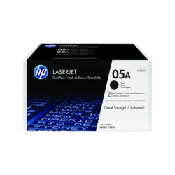 HP 05A Black 2-pack LaserJet Toner   CE505D 